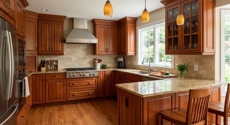 Cherry Cabinet Remodeling in Marysville, OH