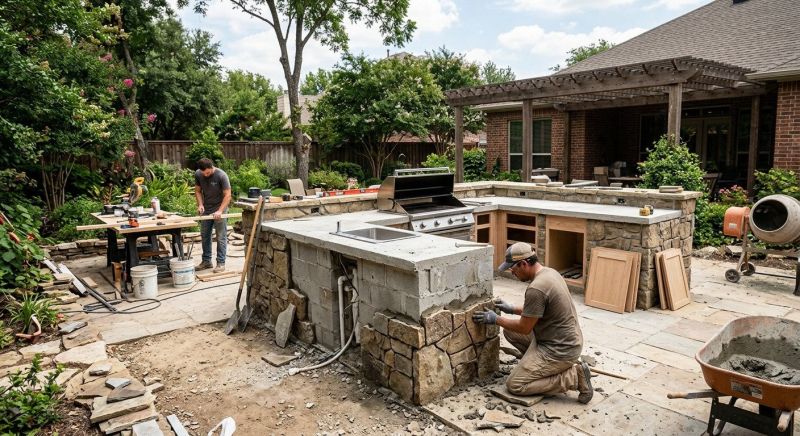 Outdoor Kitchen Construction in Conroe, TX